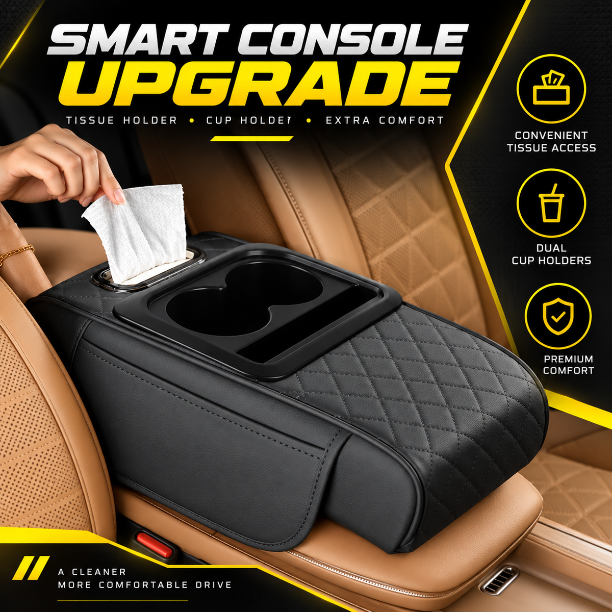DashElement™ Multifunctional Car Armrest Organizer