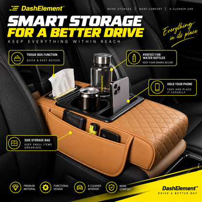DashElement™ Multifunctional Car Armrest Organizer